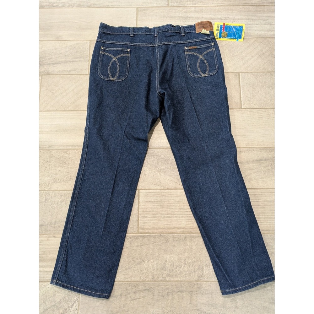 NOS Mens Long Haul Blue Jeans Size 44x34 Vintage 80s Made in the USA